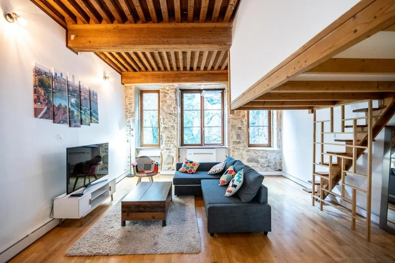 Soyeux - Superbe Canut Quai De Saone Lyon Apartment